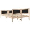 vidaXL Bed Frame Light Grey 140 x 190 cm Solid Pine Wood