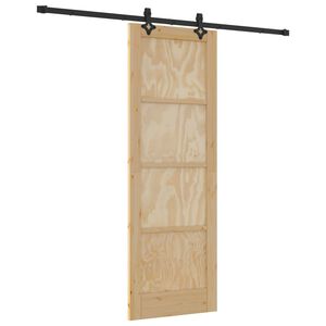 vidaXL Sliding Door ORKDAL 73.5 x 211 cm Solid Pine Wood Natural