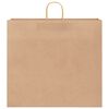 vidaXL Paper Bags 50 pcs with Handles Brown 54x15x49 cm