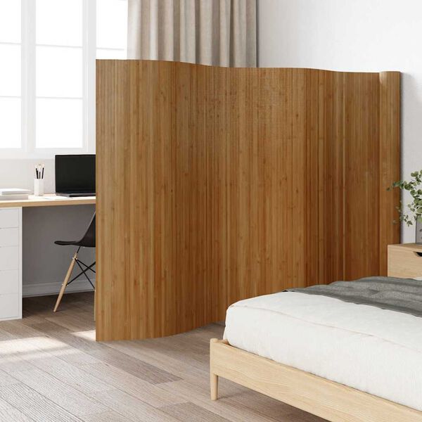vidaXL Room Divider Brown Width 800 cm Height 165 cm Bamboo