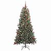 vidaXL Artificial Christmas Tree with 300 LEDs with Stand Green 210 cm