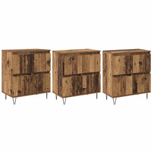 vidaXL Sideboards 3 pcs Old Wood