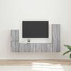 vidaXL TV Cabinet Set Wall-mounted 4 pcs Grey Sonoma Engineered Wood