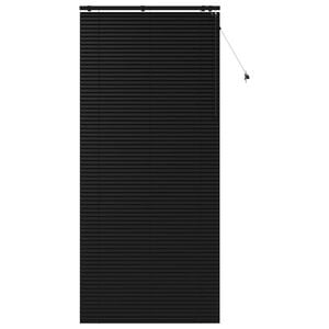 vidaXL Venetian Blind Black 115 x 250 cm 35 mm Solid Paulownia Wood