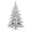 vidaXL Artificial Hinged Christmas Tree White 240 cm PVC and Steel