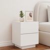 vidaXL Bedside Cabinets with LED Lights 2 pcs White Engineered Wood