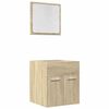 vidaXL 2 Piece Bathroom Furniture Set Sonoma Oak Engineered Wood