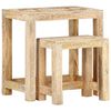 vidaXL Side Table | Natural Mango Wood | Solid Mango Wood | Small