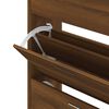 vidaXL Shoe Cabinet Brown Oak 63x24x104 cm Engineered Wood