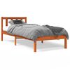 vidaXL Bed Frame without Mattress Wax Brown 90x190 cm Solid Wood Pine