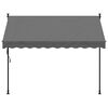 vidaXL Retractable Awning Anthracite 250x150 cm Fabric and Steel