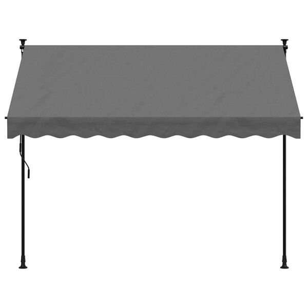 vidaXL Retractable Awning Anthracite 250x150 cm Fabric and Steel