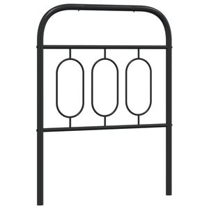 vidaXL Metal Headboard Black 75 cm