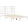 vidaXL Bed Frame without Mattress White 135x190 cm Solid Wood