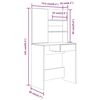 vidaXL Dressing Table Set Concrete Grey 74.5x40x141 cm