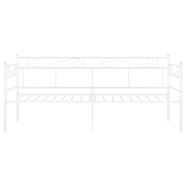 vidaXL Sofa Bed Frame without Mattress White Metal 90x200 cm