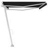 vidaXL Freestanding Manual Retractable Awning 500x350 cm Anthracite
