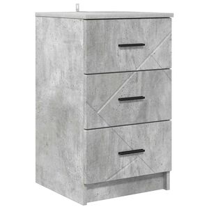 vidaXL Bedside Cabinet Concrete grey 38 x 38 x 66 cm Engineered wood