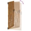 vidaXL Garden Gate 100x200 cm Corten Steel Grass Design