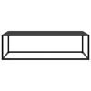 vidaXL Coffee Table Black with Black Glass 120x50x35 cm