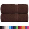 vidaXL Wash Towels "FROGN" 2 pcs Brown 30x30 cm 360 gsm