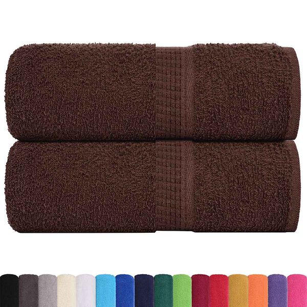 vidaXL Wash Towels "FROGN" 2 pcs Brown 30x30 cm 360 gsm