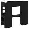 vidaXL Loft Bed Frame with Desk Black Oak 75 x 190 cm Engineered Wood