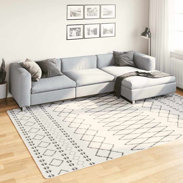 vidaXL Rug Washable 190x300 cm Black and White Anti Slip