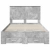 vidaXL Bed Frame Concrete Grey 120 x 190 cm Engineered Wood