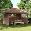 vidaXL Party Tent Folding Brown 279 x 410 x 315 cm Oxford Fabric