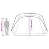 vidaXL Family Tent 10-Person Grey and Orange Quick Release Waterproof
