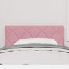 vidaXL LED Headboard with Headboard Pink 100 cm Faux Leather