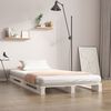 vidaXL Pallet Bed without Mattress White Small Single Solid Wood