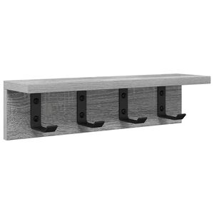 vidaXL Wall-Mounted Coat Rack Wall-Mounted Grey Sonoma Engineered wood