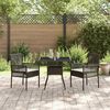 vidaXL Garden Dining Set 3 pcs Brown Poly rattan