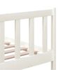 vidaXL Bed Frame without Mattress White King Size Solid Wood