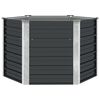 vidaXL Garden Raised Bed Anthracite 129x129x77 cm Galvanised Steel