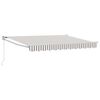 vidaXL Retractable Awning Light Grey and White 3.5 x 2.5 m