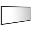 vidaXL LED Bathroom Mirror High Gloss Black 100x8.5x37 cm Acrylic