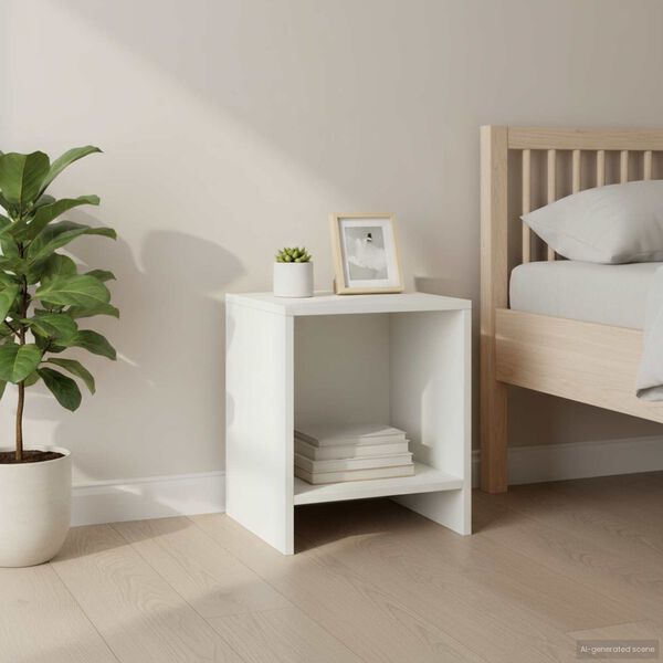 vidaXL Bedside Cabinets 2 pcs White 35x30x40 cm Solid Pinewood