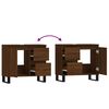 vidaXL Bathroom Cabinet Brown Oak 65x33x60 cm Engineered Wood