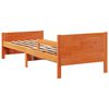 vidaXL Bed Frame with Headboard Wax Brown 80 x 200 cm Engineered Wood