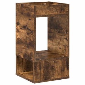 vidaXL End Table Smoked Oak 30 x 30 x 56 cm Engineered Wood
