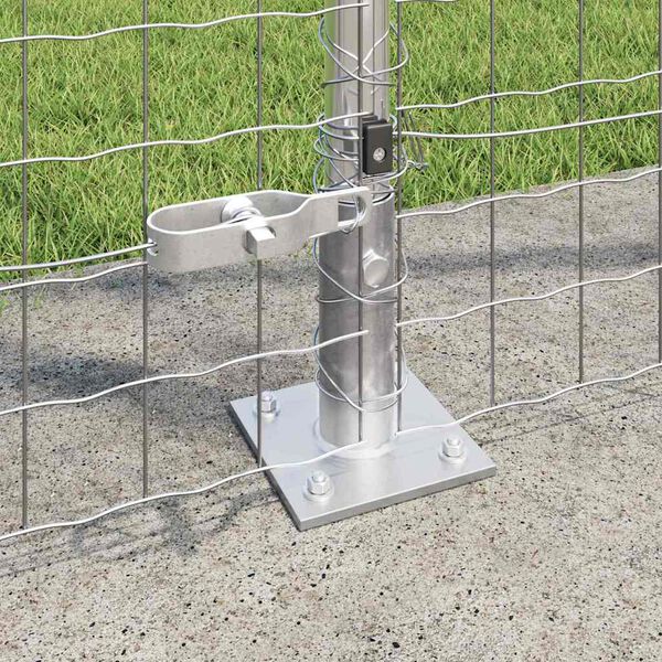 vidaXL Fence Post 13 pcs Silver Steel