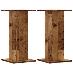 vidaXL Plant Stands 2 pcs Old Wood 30x30x60 cm Engineered Wood