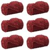vidaXL Throw Blankets 6 pcs Bordeaux Red 200 x 150 cm Fleece