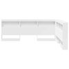 vidaXL Storage Headboard with Shelf White 160 cm Engineered Wood