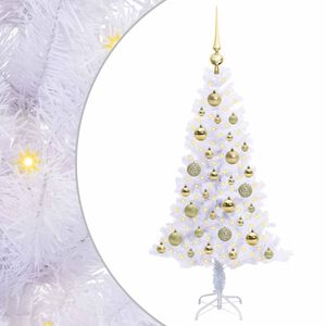 vidaXL Artificial Christmas Tree with Stand White 120 cm PVC and Steel