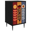 vidaXL Bedside Cabinet ESSEN Black Oak 36 x 33 x 61 cm Engineered Wood