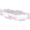 vidaXL Bed Frame Brown 90 x 220 cm Solid Pine Wood